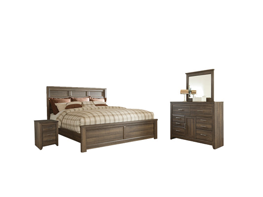 Juararo King Panel Bed with Mirrored Dresser and 2 Nightstands JB's Furniture  Home Furniture, Home Decor, Furniture Store