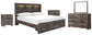 Drystan Queen Bookcase Bed with 2 Storage Drawers with Mirrored Dresser and 2 Nightstands JB's Furniture  Home Furniture, Home Decor, Furniture Store