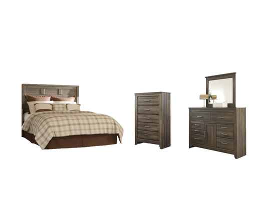 Juararo Queen Panel Headboard with Mirrored Dresser and Chest JB's Furniture  Home Furniture, Home Decor, Furniture Store