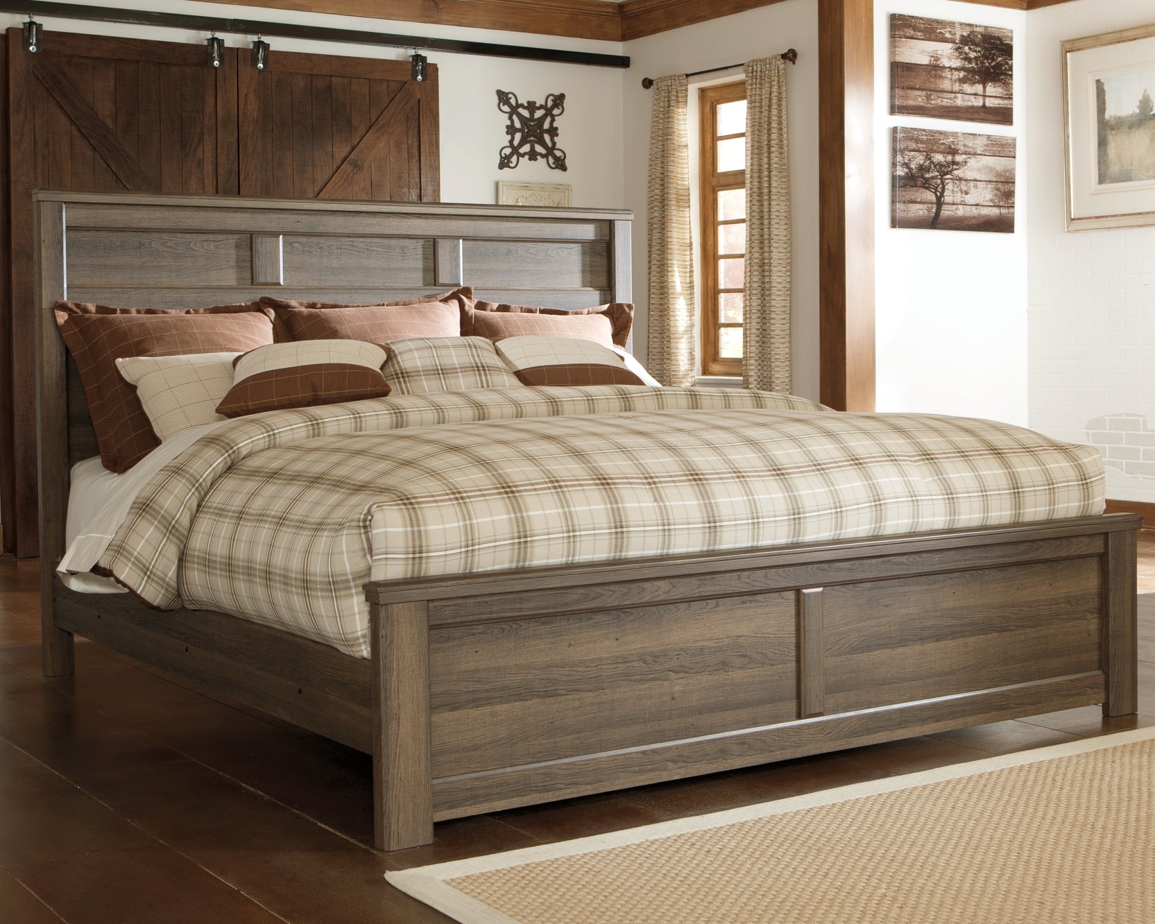 Juararo King Panel Bed with Mirrored Dresser, Chest and Nightstand JB's Furniture  Home Furniture, Home Decor, Furniture Store