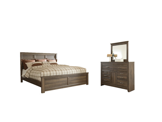 Juararo Queen Panel Bed with Mirrored Dresser JB's Furniture  Home Furniture, Home Decor, Furniture Store