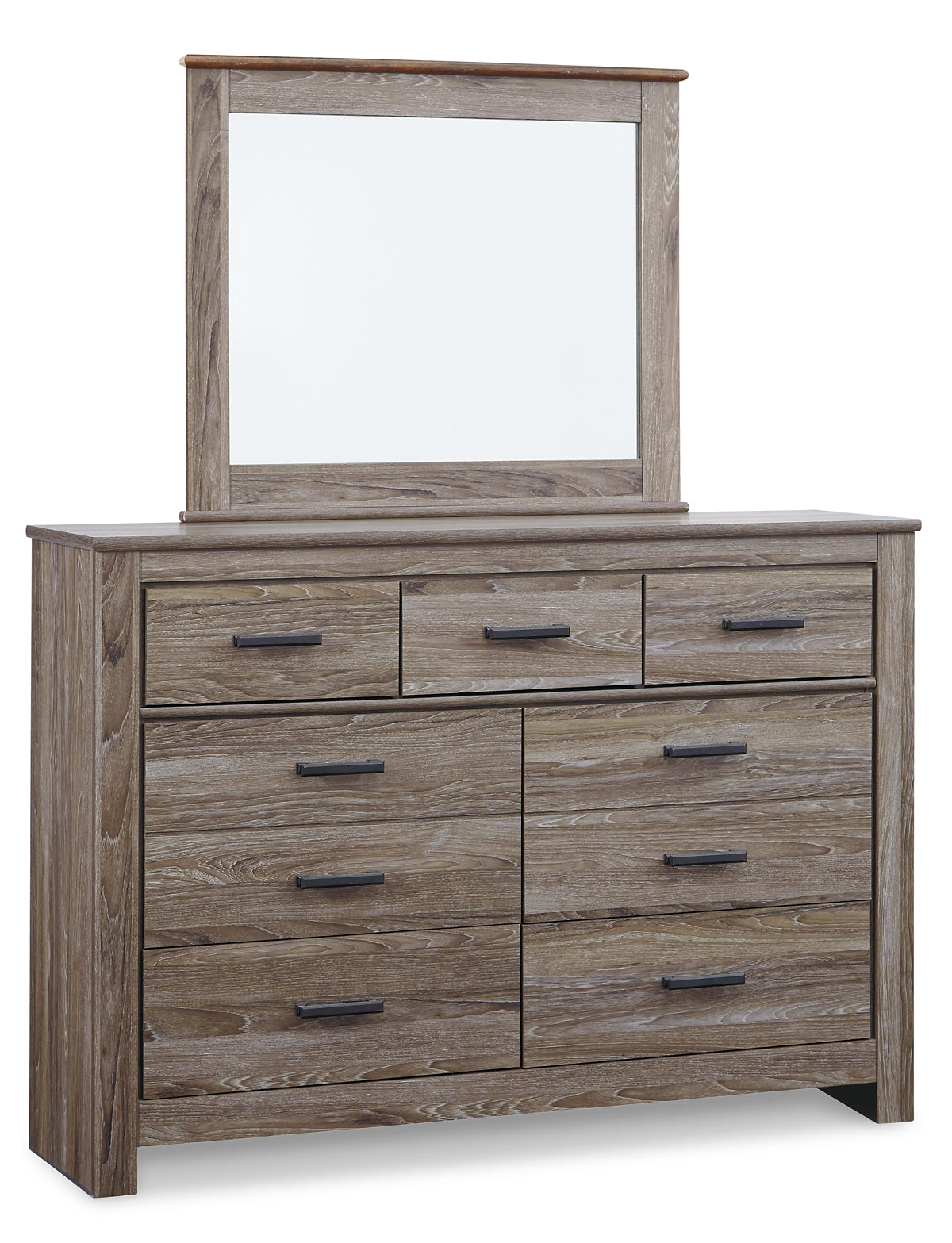 Zelen Queen Panel Bed with Mirrored Dresser JB's Furniture  Home Furniture, Home Decor, Furniture Store
