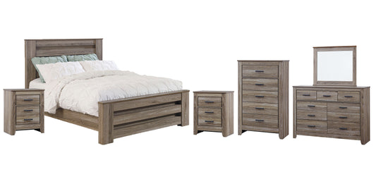 Zelen Queen Panel Bed with Mirrored Dresser, Chest and 2 Nightstands JB's Furniture  Home Furniture, Home Decor, Furniture Store