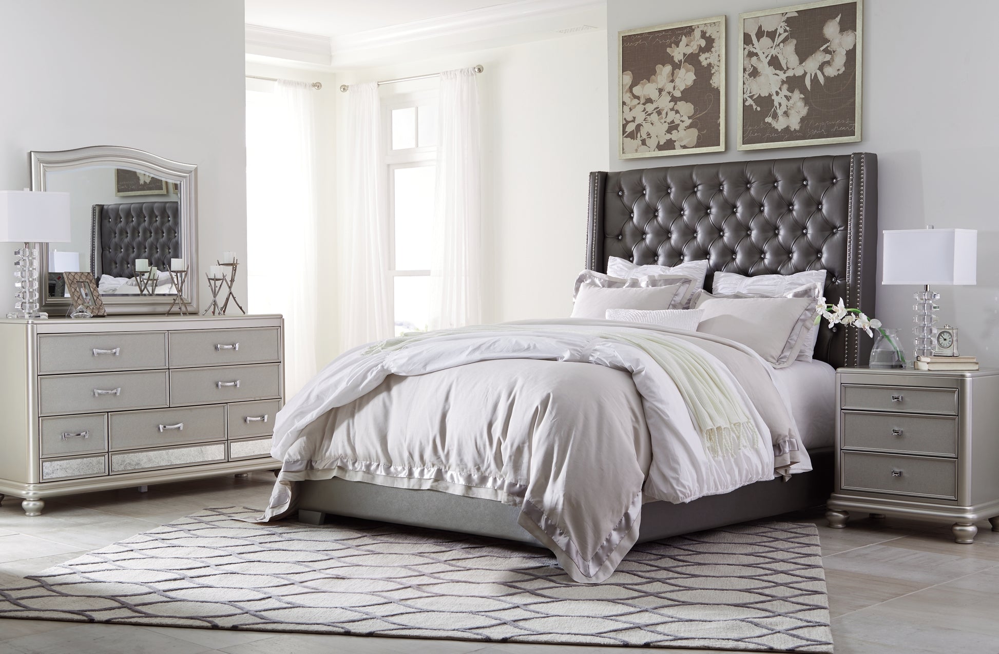 Coralayne Queen Upholstered Bed with Dresser JB's Furniture  Home Furniture, Home Decor, Furniture Store