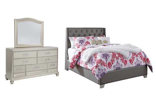 Coralayne Full Upholstered Bed with Mirrored Dresser JB's Furniture  Home Furniture, Home Decor, Furniture Store