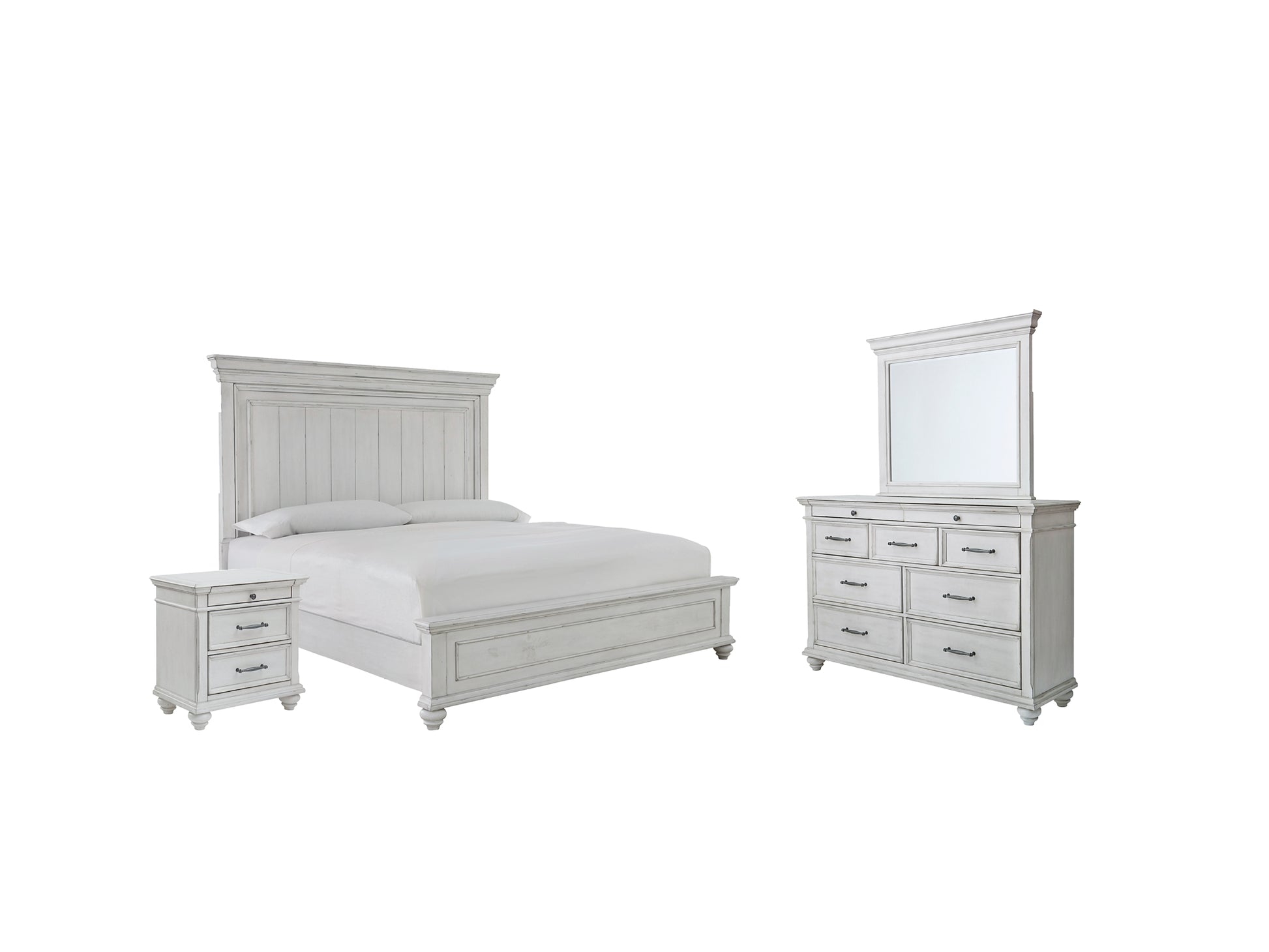 Kanwyn Queen Panel Bed with Mirrored Dresser and 2 Nightstands JB's Furniture  Home Furniture, Home Decor, Furniture Store