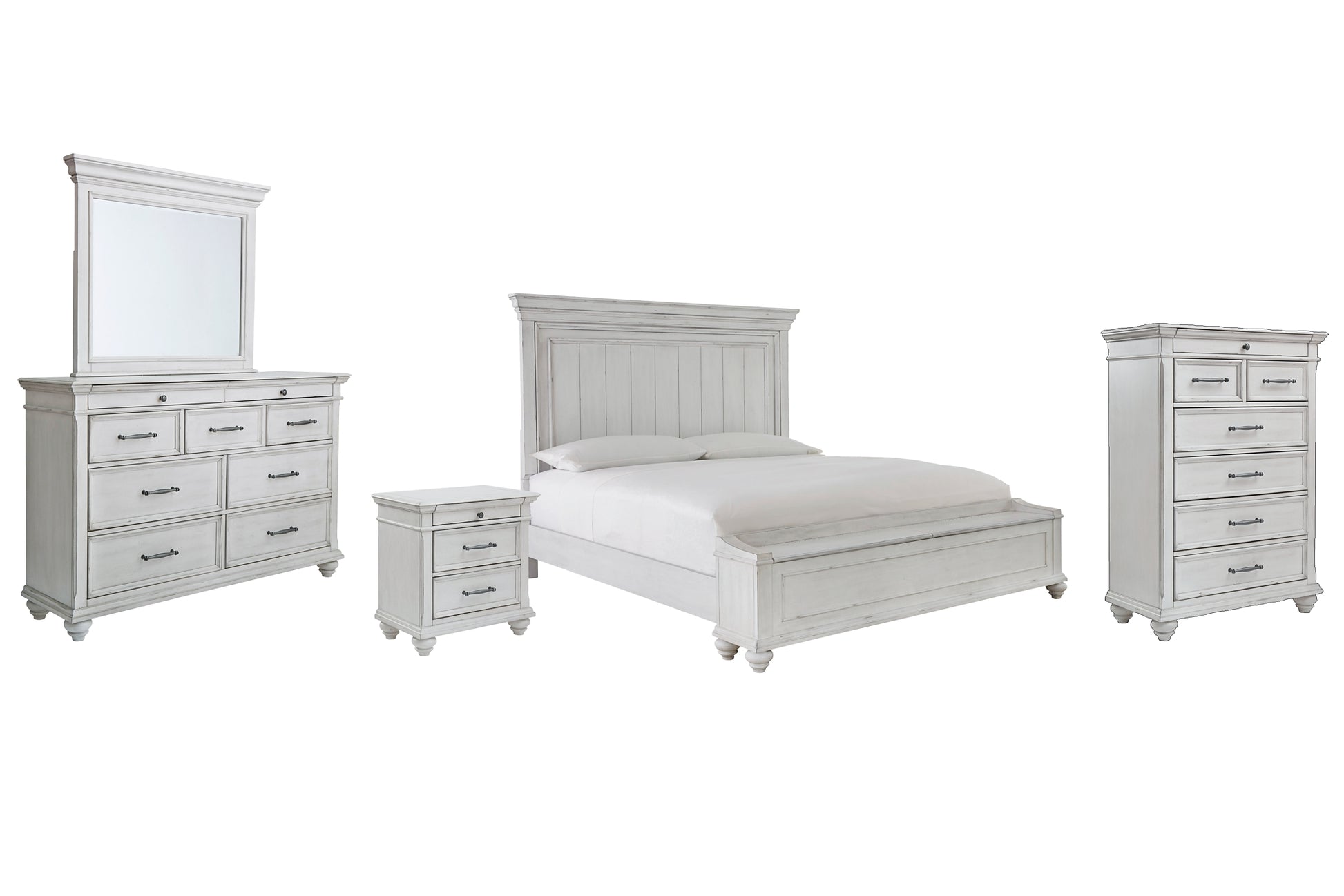 Kanwyn King Panel Bed with Storage with Mirrored Dresser, Chest and Nightstand JB's Furniture  Home Furniture, Home Decor, Furniture Store