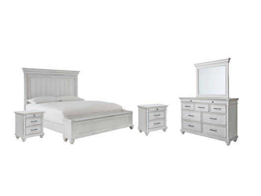 Kanwyn Queen Panel Bed with Storage with Mirrored Dresser and 2 Nightstands JB's Furniture  Home Furniture, Home Decor, Furniture Store
