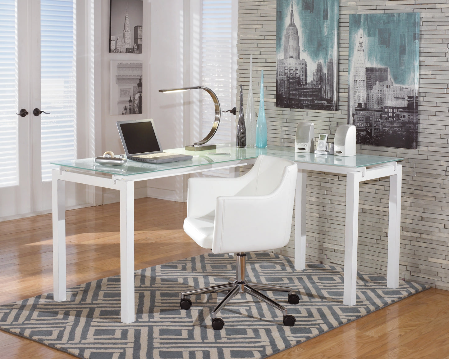 Baraga Home Office Desk with Chair JB's Furniture  Home Furniture, Home Decor, Furniture Store