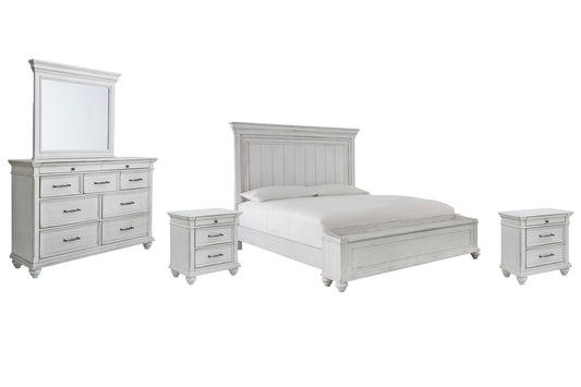 Kanwyn King Panel Bed with Storage with Mirrored Dresser and 2 Nightstands JB's Furniture  Home Furniture, Home Decor, Furniture Store