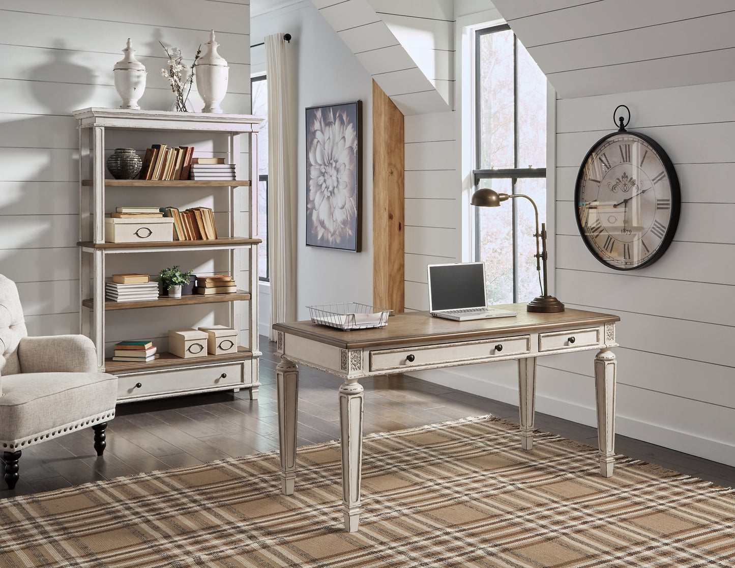Realyn Home Office Desk and Storage JB's Furniture  Home Furniture, Home Decor, Furniture Store