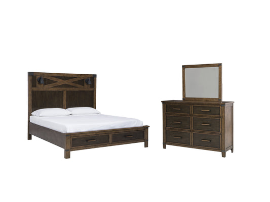 Wyattfield King Panel Bed with Mirrored Dresser JB's Furniture  Home Furniture, Home Decor, Furniture Store