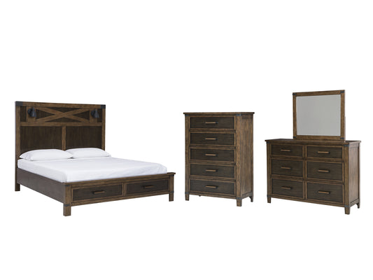 Wyattfield King Panel Bed with Mirrored Dresser and Chest JB's Furniture  Home Furniture, Home Decor, Furniture Store