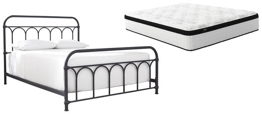 Nashburg Queen Metal Bed with Mattress JB's Furniture Furniture, Bedroom, Accessories