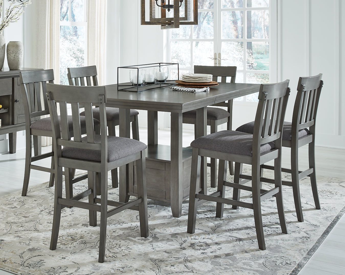 Hallanden Counter Height Dining Table and 6 Barstools JB's Furniture  Home Furniture, Home Decor, Furniture Store