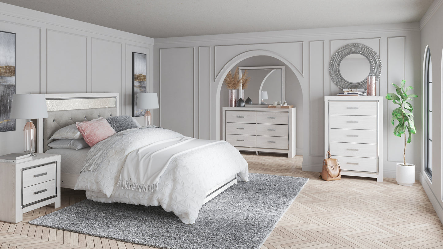Altyra Queen Panel Bed with Mirrored Dresser, Chest and 2 Nightstands JB's Furniture  Home Furniture, Home Decor, Furniture Store