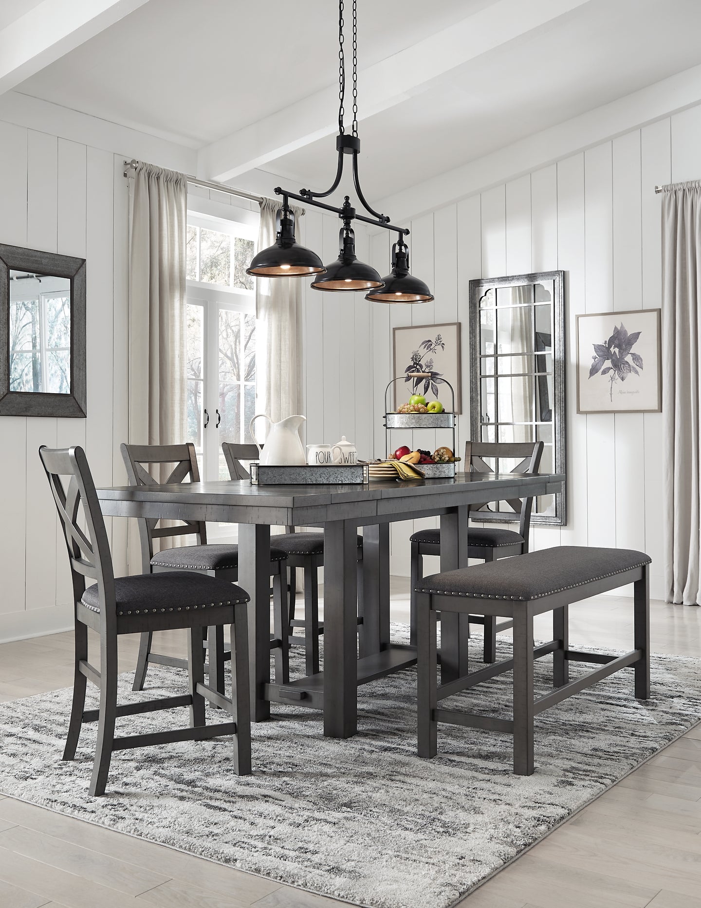 Myshanna Counter Height Dining Table and 4 Barstools and Bench JB's Furniture  Home Furniture, Home Decor, Furniture Store