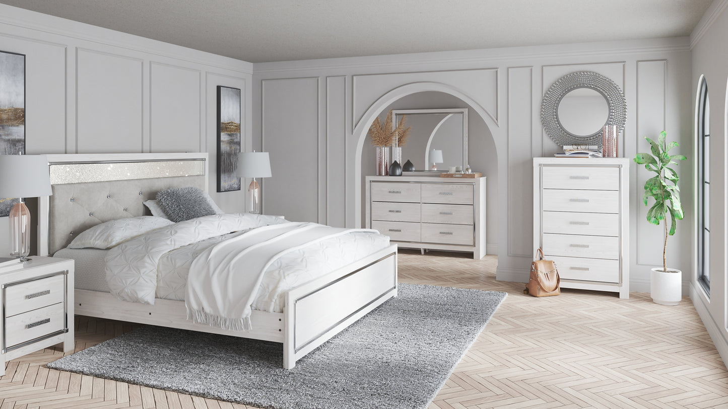 Altyra King Panel Bed with Mirrored Dresser, Chest and 2 Nightstands JB's Furniture  Home Furniture, Home Decor, Furniture Store