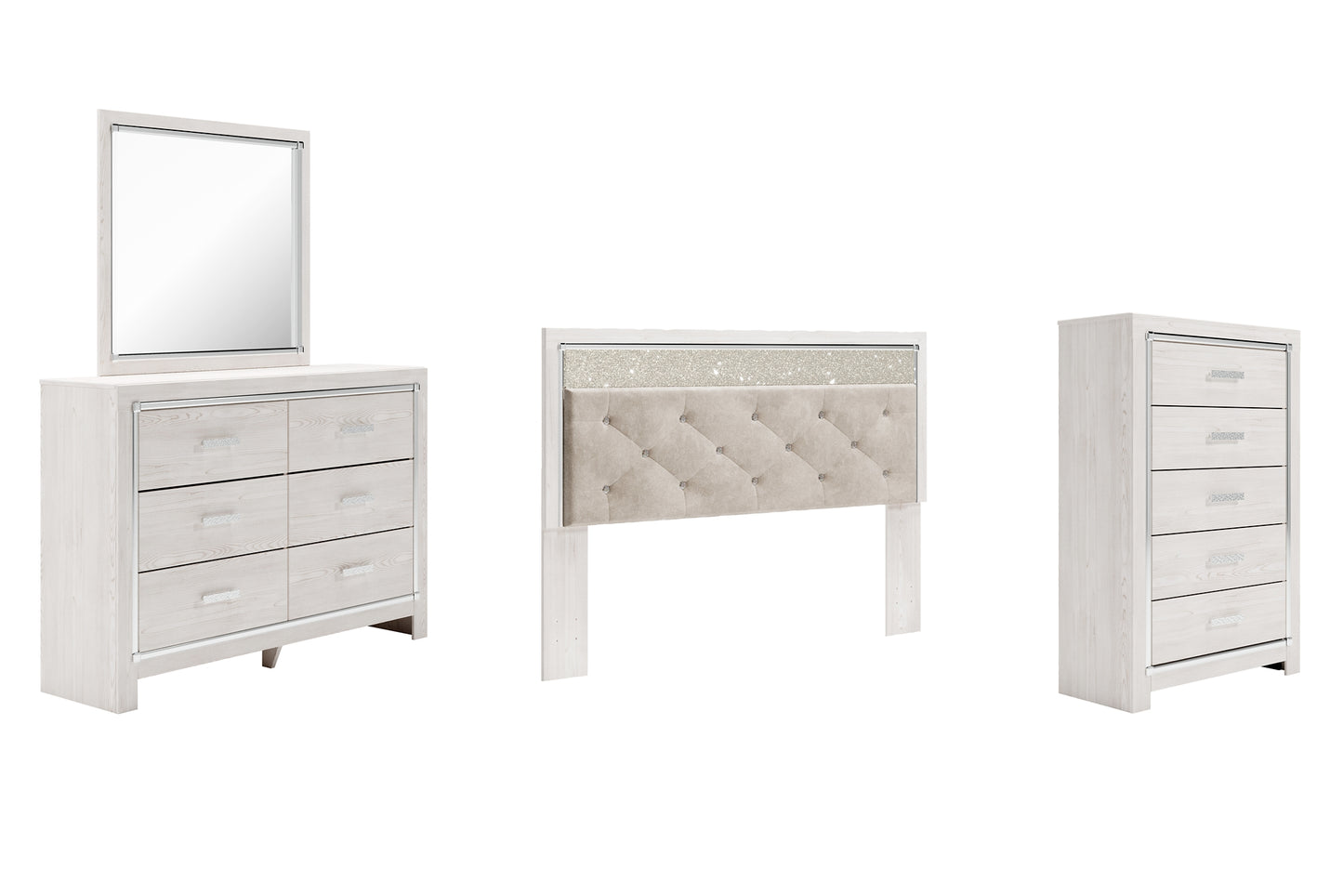 Altyra King Panel Headboard with Mirrored Dresser and Chest JB's Furniture  Home Furniture, Home Decor, Furniture Store