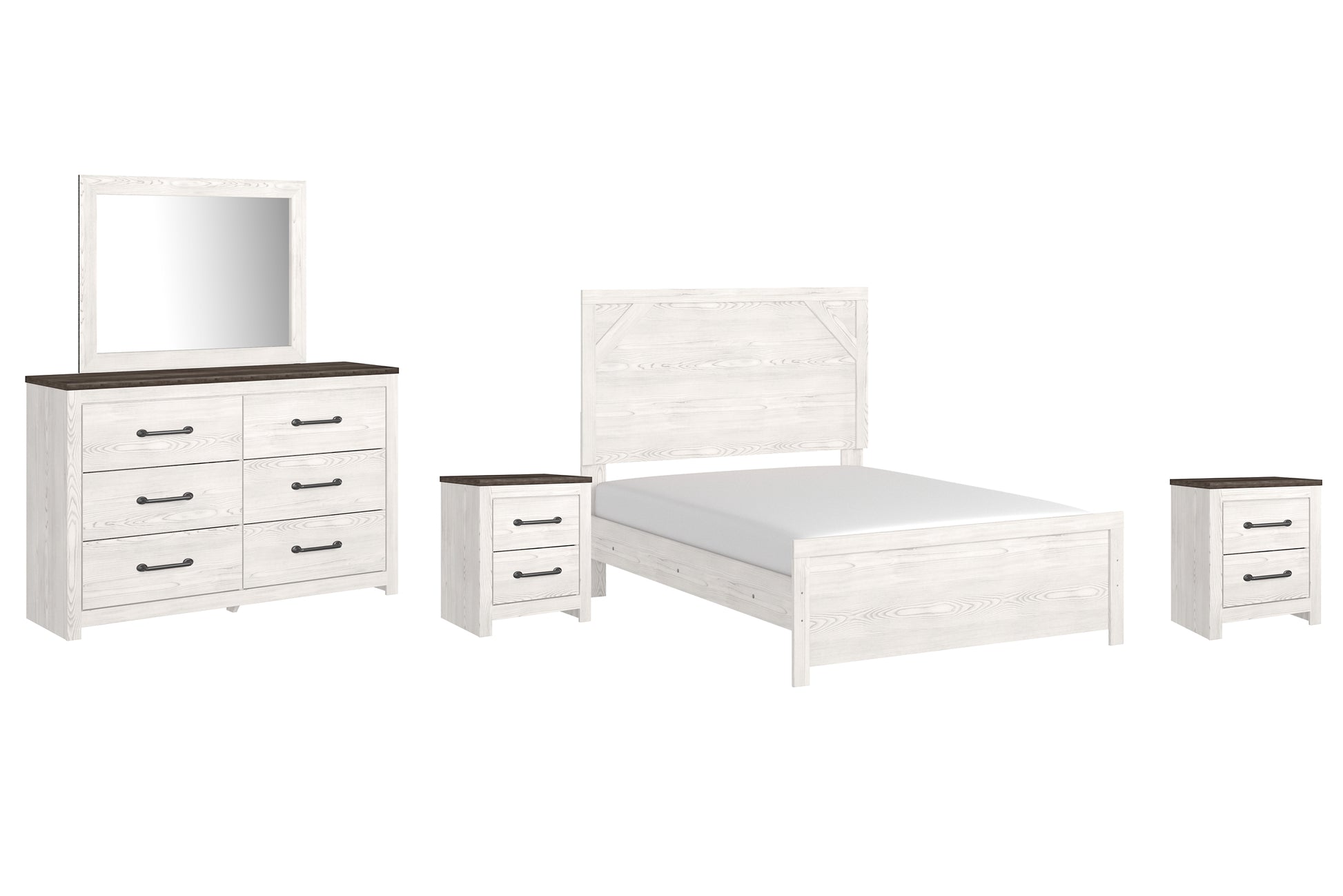 Gerridan Full Panel Bed with Mirrored Dresser and 2 Nightstands JB's Furniture  Home Furniture, Home Decor, Furniture Store
