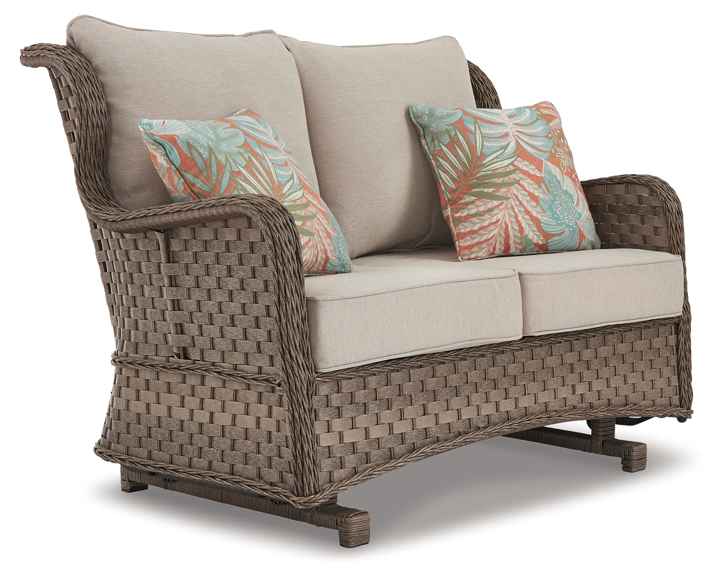 Clear Ridge Outdoor Loveseat with Coffee Table JB's Furniture Furniture, Bedroom, Accessories