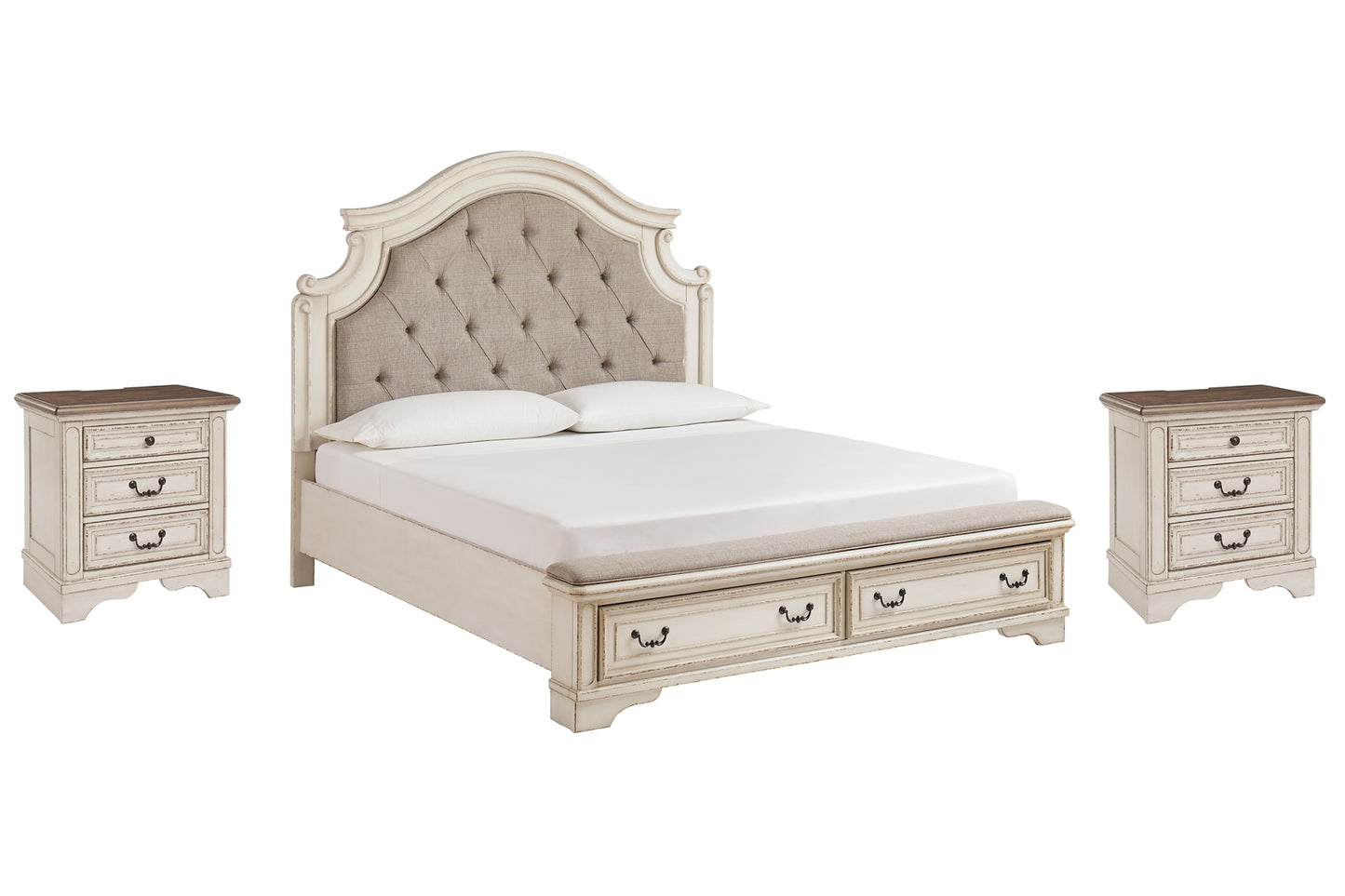 Realyn California King Upholstered Bed with 2 Nightstands JB's Furniture  Home Furniture, Home Decor, Furniture Store