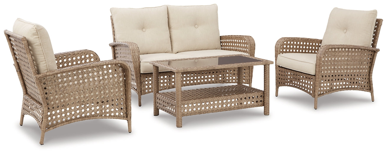 Braylee Outdoor Loveseat and 2 Chairs with Coffee Table JB's Furniture  Home Furniture, Home Decor, Furniture Store