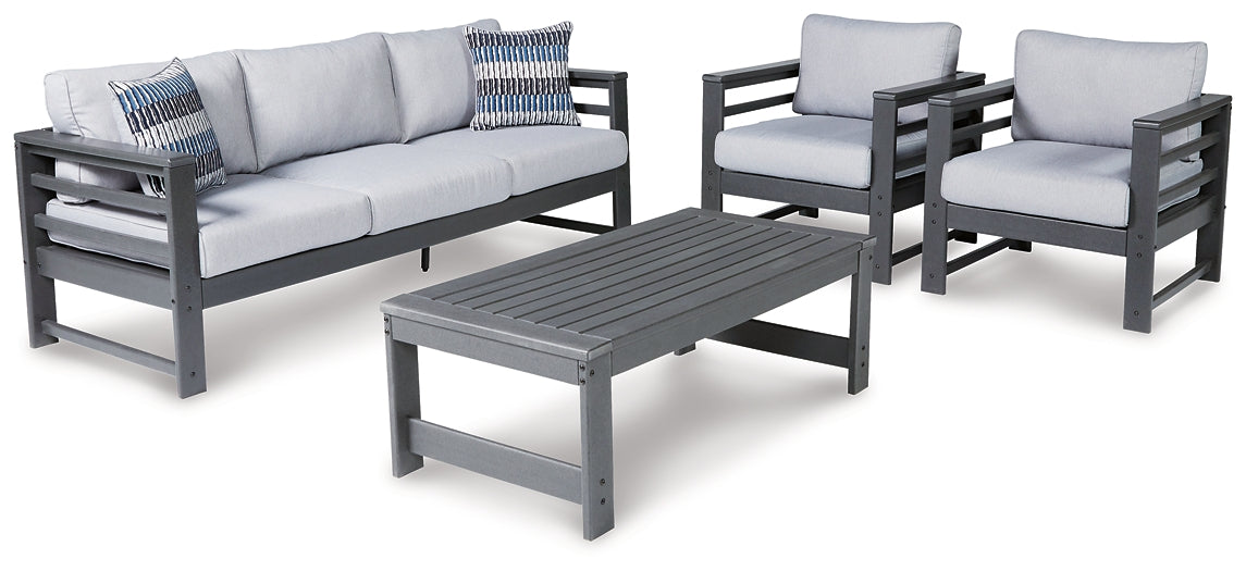 Amora Outdoor Sofa and 2 Chairs with Coffee Table JB's Furniture Furniture, Bedroom, Accessories