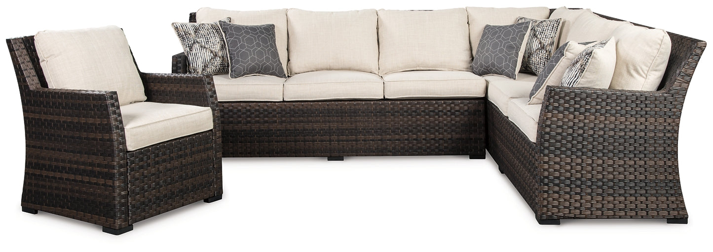 Easy Isle 3-Piece Outdoor Sectional with Chair JB's Furniture Furniture, Bedroom, Accessories