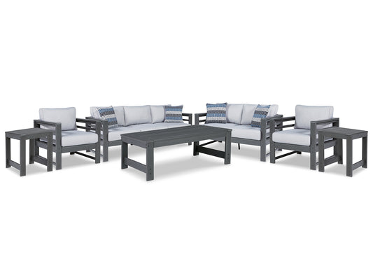 Amora Outdoor Sofa, Loveseat and 2 Lounge Chairs with Coffee Table and 2 End Tables JB's Furniture Furniture, Bedroom, Accessories