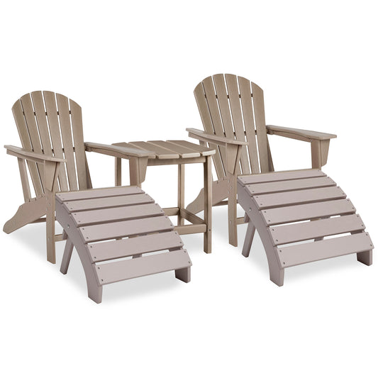 Sundown Treasure 2 Outdoor Adirondack Chairs and Ottomans with Side Table JB's Furniture  Home Furniture, Home Decor, Furniture Store