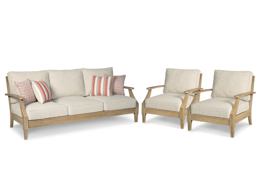 Clare View Outdoor Sofa with 2 Lounge Chairs JB's Furniture Furniture, Bedroom, Accessories