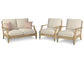 Clare View Outdoor Loveseat with 2 Lounge Chairs JB's Furniture Furniture, Bedroom, Accessories