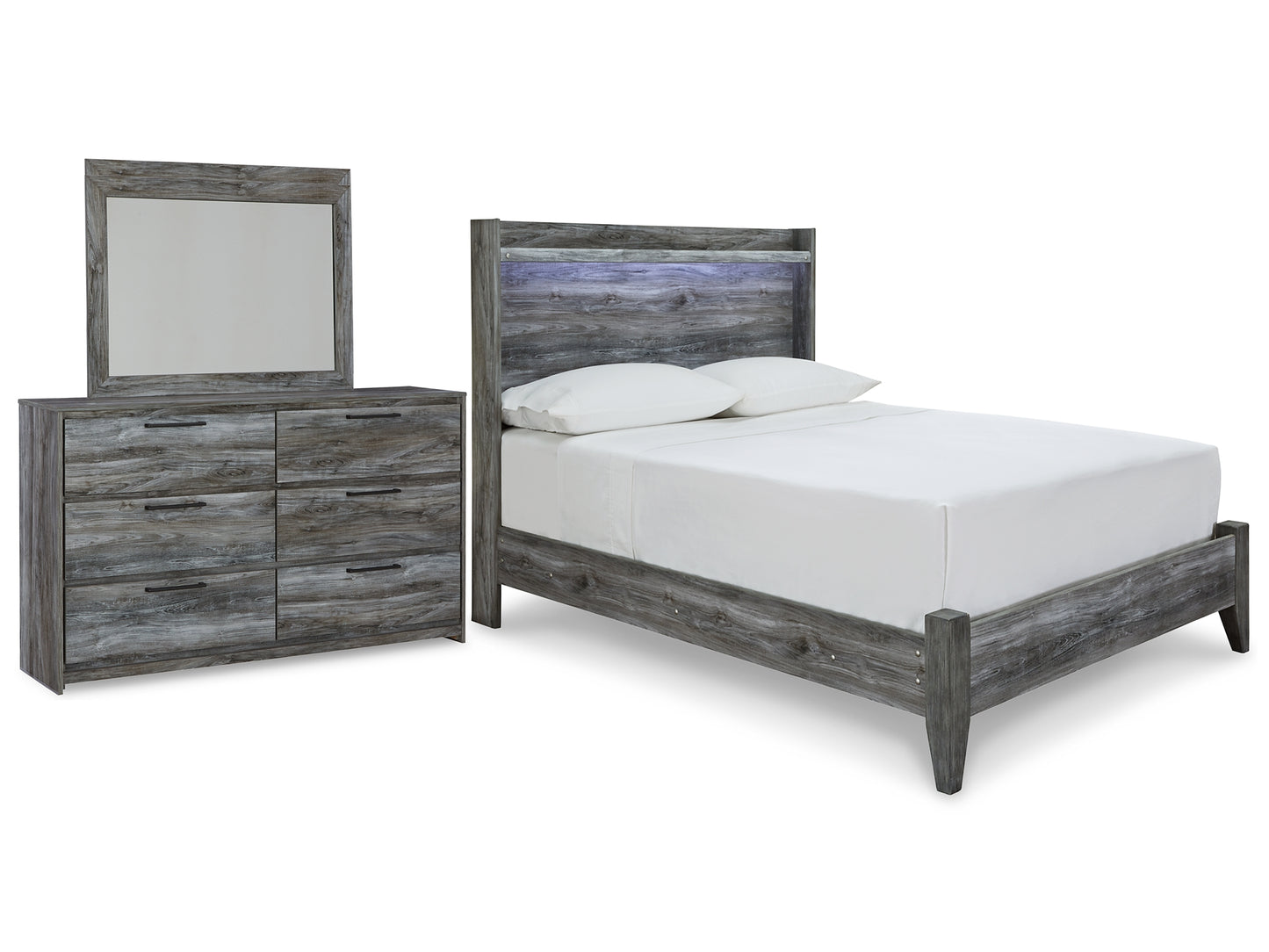Baystorm Full Panel Bed with Mirrored Dresser JB's Furniture  Home Furniture, Home Decor, Furniture Store