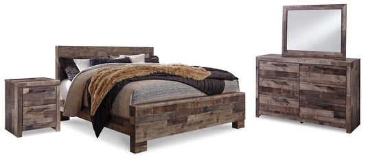 Derekson King Panel Bed with Mirrored Dresser and Nightstand JB's Furniture  Home Furniture, Home Decor, Furniture Store