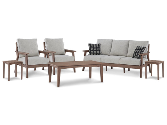 Emmeline Outdoor Sofa and  2 Lounge Chairs with Coffee Table and 2 End Tables JB's Furniture  Home Furniture, Home Decor, Furniture Store
