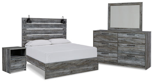 Baystorm Queen Panel Bed with Mirrored Dresser and Nightstand JB's Furniture  Home Furniture, Home Decor, Furniture Store