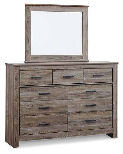 Zelen Queen Panel Bed with Mirrored Dresser and Nightstand JB's Furniture  Home Furniture, Home Decor, Furniture Store
