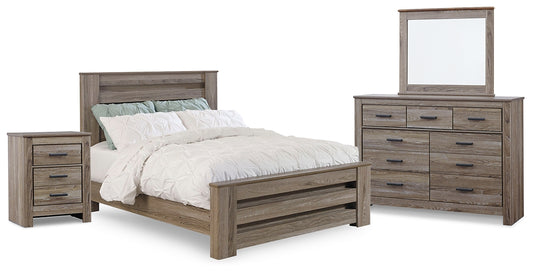 Zelen Queen Panel Bed with Mirrored Dresser and Nightstand JB's Furniture  Home Furniture, Home Decor, Furniture Store