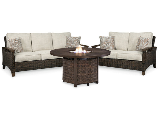 Paradise Trail Outdoor Sofa and Loveseat with Fire Pit Table JB's Furniture  Home Furniture, Home Decor, Furniture Store