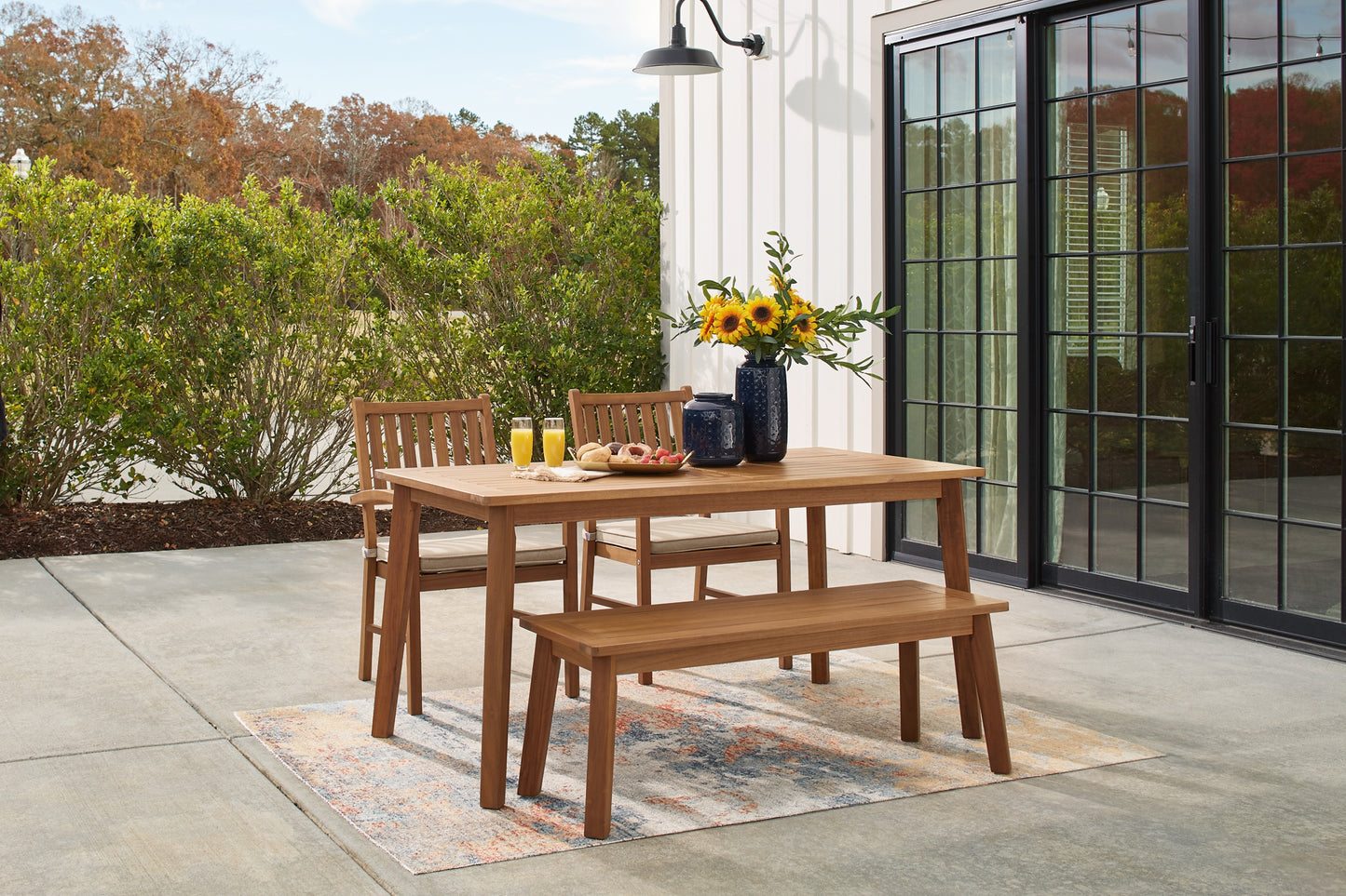 Janiyah Outdoor Dining Table and 2 Chairs and Bench JB's Furniture  Home Furniture, Home Decor, Furniture Store