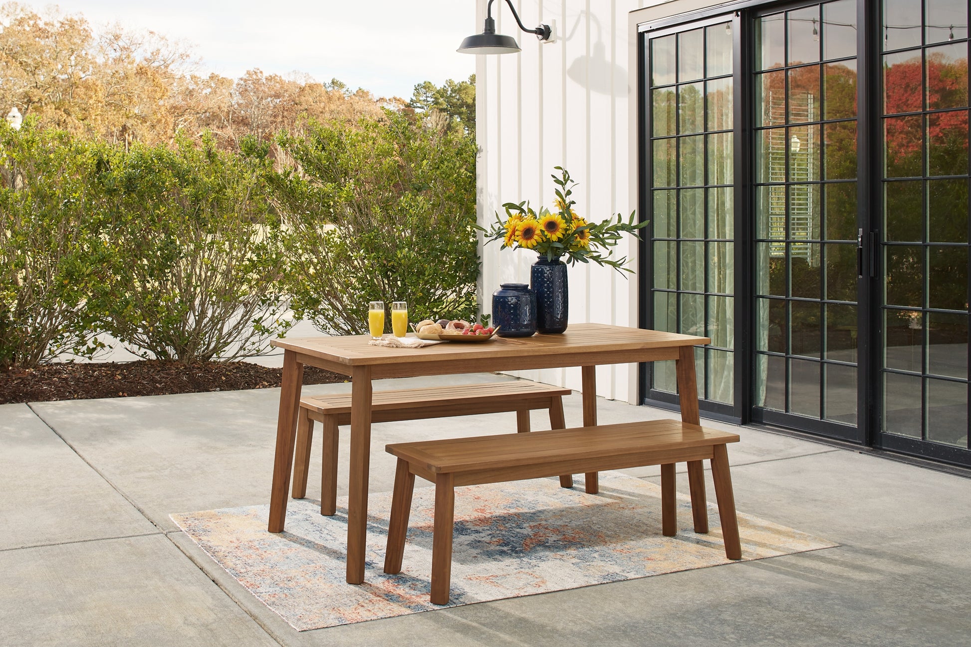 Janiyah Outdoor Dining Table and 2 Benches JB's Furniture  Home Furniture, Home Decor, Furniture Store