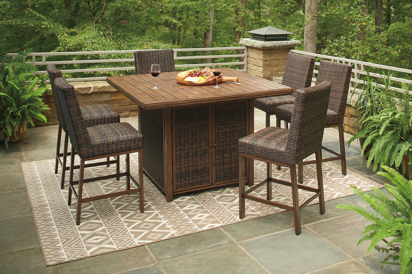 Paradise Trail Outdoor Bar Table and 6 Barstools JB's Furniture  Home Furniture, Home Decor, Furniture Store