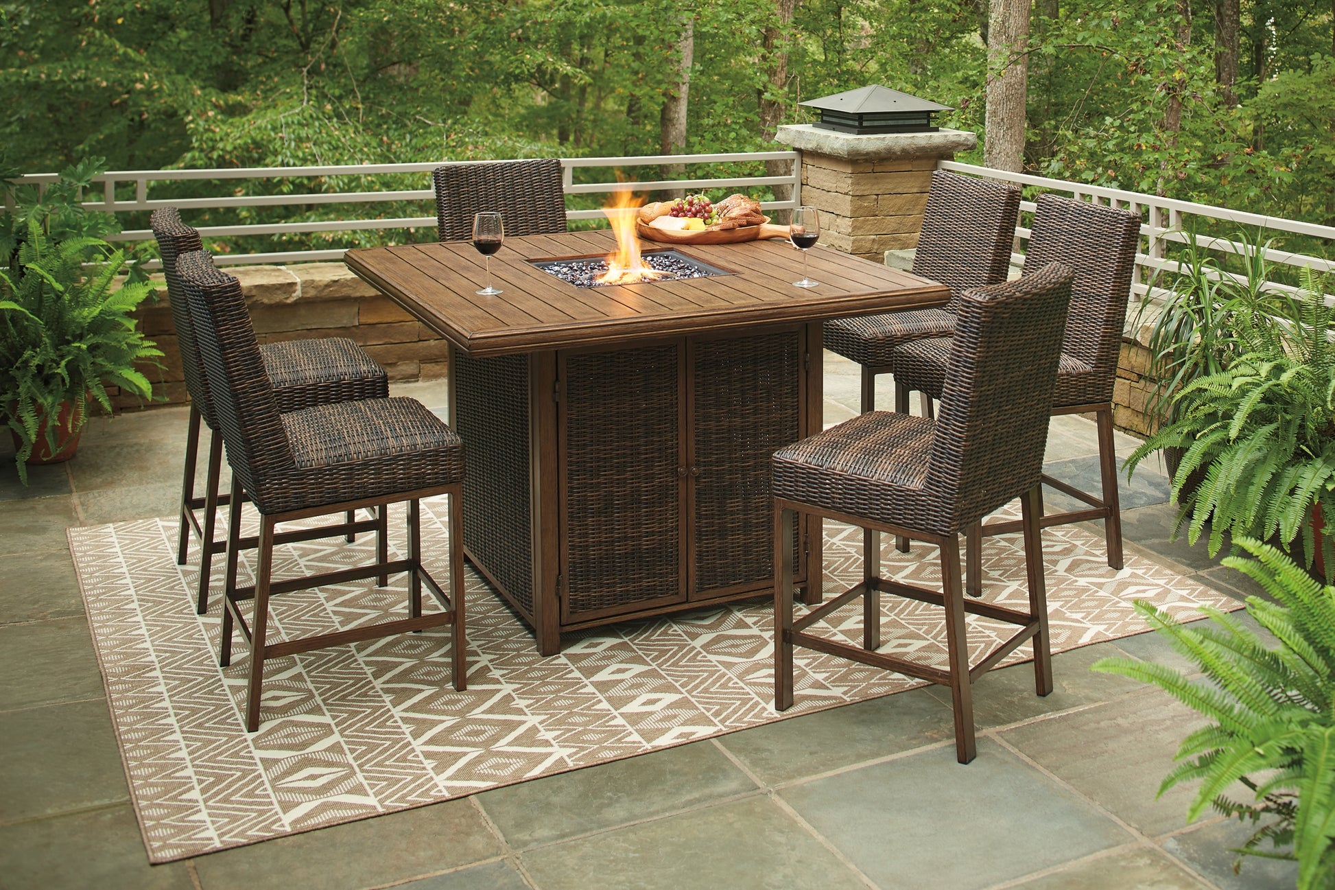 Paradise Trail Outdoor Bar Table and 6 Barstools JB's Furniture  Home Furniture, Home Decor, Furniture Store