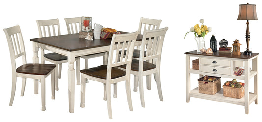 Whitesburg Dining Table and 6 Chairs with Storage JB's Furniture  Home Furniture, Home Decor, Furniture Store