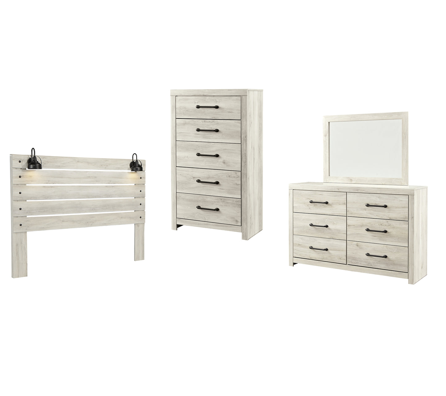 Cambeck King Panel Headboard with Mirrored Dresser and Chest JB's Furniture  Home Furniture, Home Decor, Furniture Store