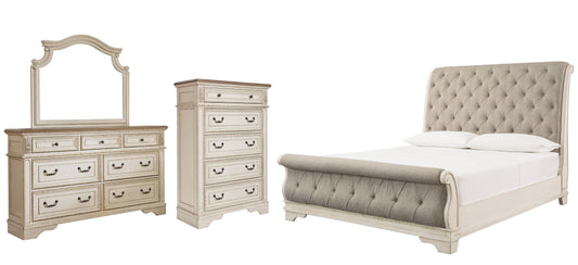 Realyn Queen Sleigh Bed with Mirrored Dresser and 2 Nightstands JB's Furniture  Home Furniture, Home Decor, Furniture Store