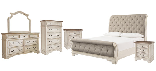 Realyn Queen Sleigh Bed with Mirrored Dresser, Chest and 2 Nightstands JB's Furniture  Home Furniture, Home Decor, Furniture Store