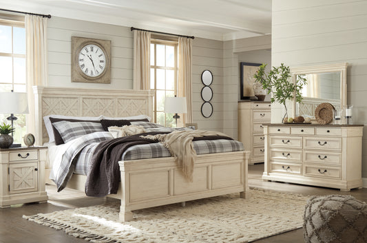 Bolanburg California King Panel Bed with Mirrored Dresser, Chest and Nightstand JB's Furniture  Home Furniture, Home Decor, Furniture Store