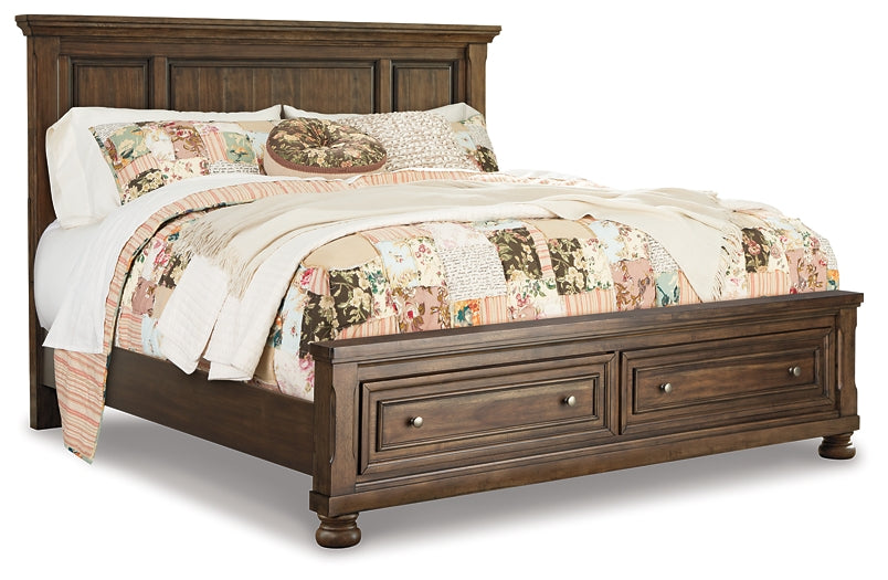 Flynnter California King Panel Bed with 2 Storage Drawers with Mirrored Dresser, Chest and Nightstand JB's Furniture  Home Furniture, Home Decor, Furniture Store
